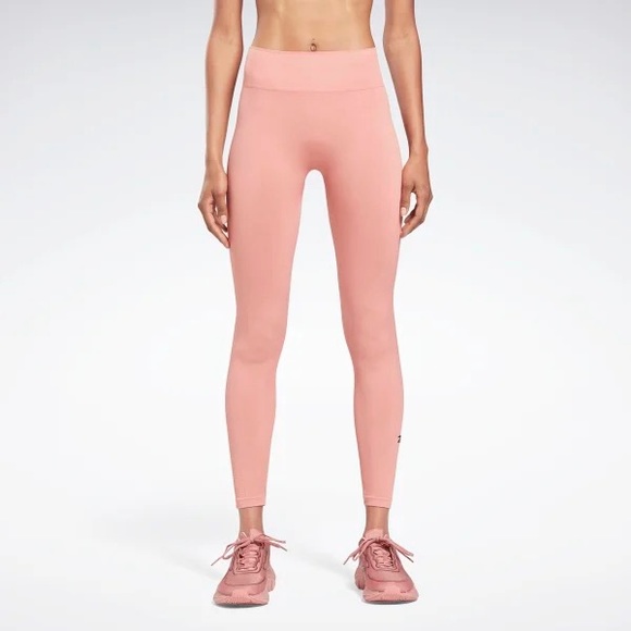 Reebok x Victoria Beckham Seamless Leggings Sandy Rose Size Large NWT - Picture 2 of 9